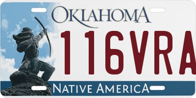 OK license plate 116VRA