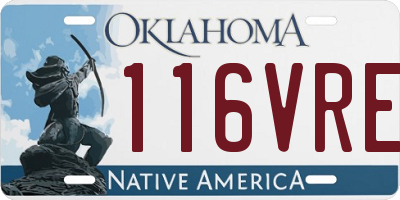 OK license plate 116VRE