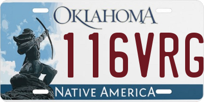 OK license plate 116VRG