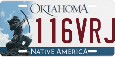 OK license plate 116VRJ