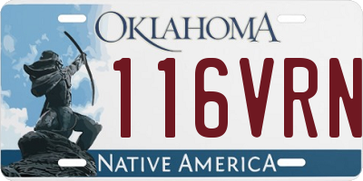 OK license plate 116VRN