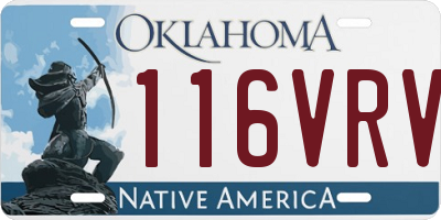 OK license plate 116VRV