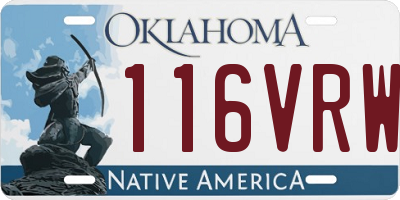 OK license plate 116VRW