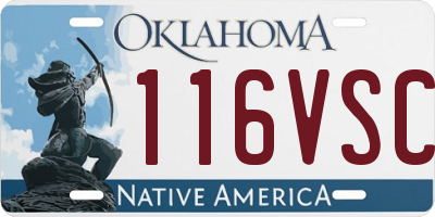 OK license plate 116VSC