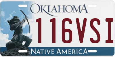 OK license plate 116VSI