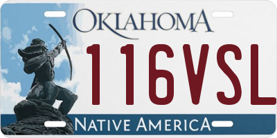 OK license plate 116VSL