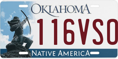 OK license plate 116VSO
