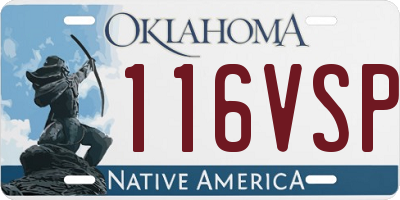 OK license plate 116VSP