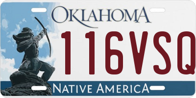 OK license plate 116VSQ