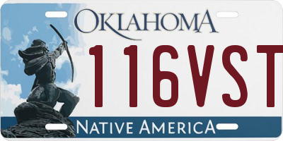 OK license plate 116VST