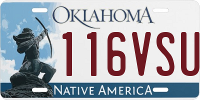 OK license plate 116VSU