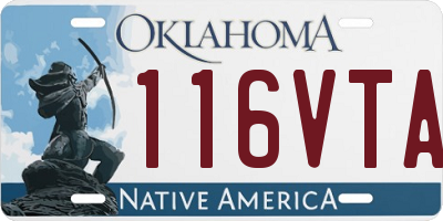 OK license plate 116VTA