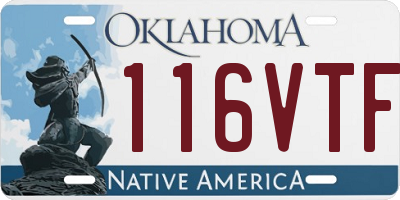 OK license plate 116VTF