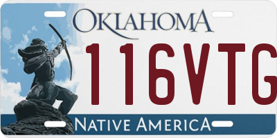 OK license plate 116VTG