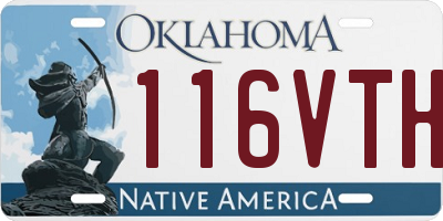 OK license plate 116VTH