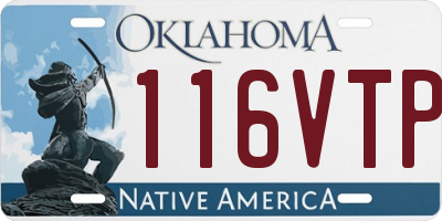 OK license plate 116VTP