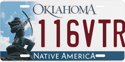 OK license plate 116VTR