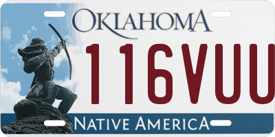 OK license plate 116VUU