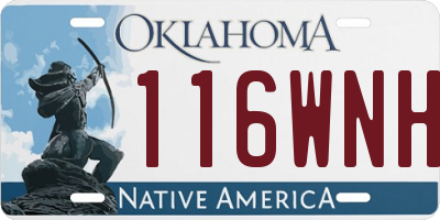 OK license plate 116WNH