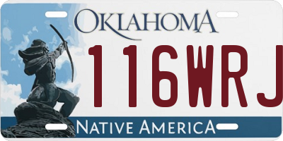 OK license plate 116WRJ