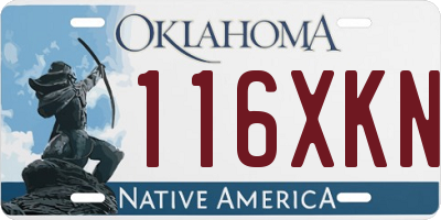 OK license plate 116XKN