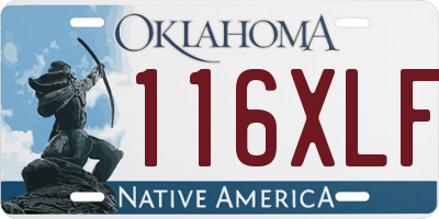OK license plate 116XLF