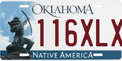 OK license plate 116XLX