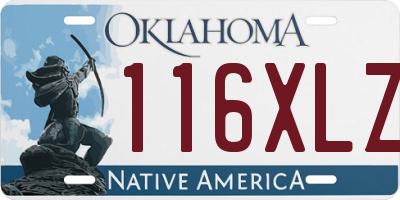 OK license plate 116XLZ