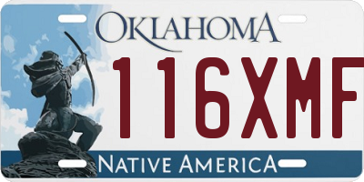 OK license plate 116XMF