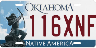 OK license plate 116XNF