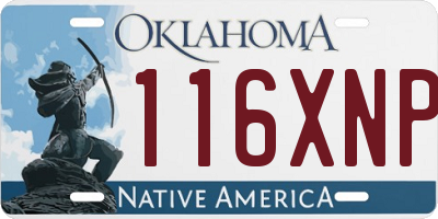 OK license plate 116XNP