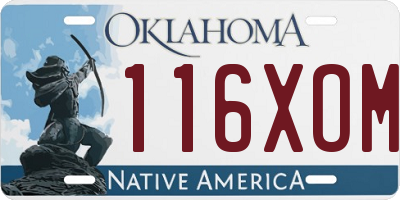 OK license plate 116XOM