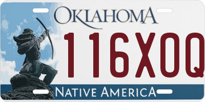 OK license plate 116XOQ