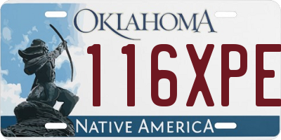 OK license plate 116XPE