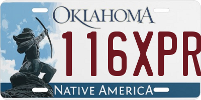 OK license plate 116XPR