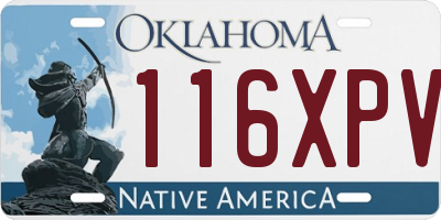 OK license plate 116XPV