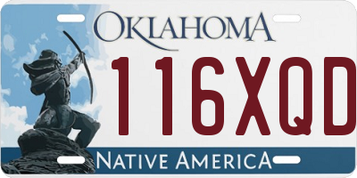 OK license plate 116XQD