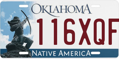 OK license plate 116XQF