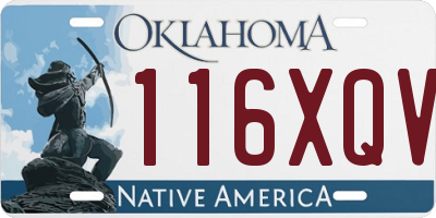 OK license plate 116XQV