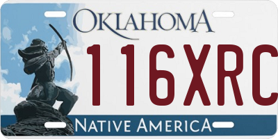 OK license plate 116XRC