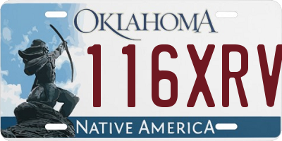 OK license plate 116XRV
