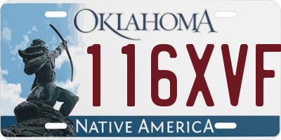 OK license plate 116XVF