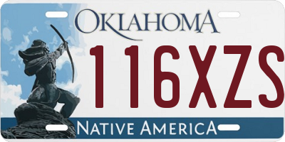 OK license plate 116XZS
