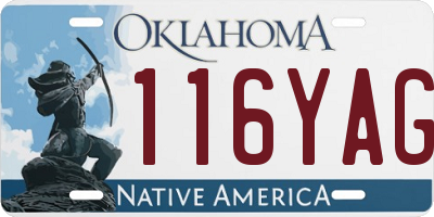 OK license plate 116YAG