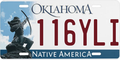 OK license plate 116YLI