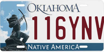 OK license plate 116YNV