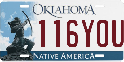 OK license plate 116YOU