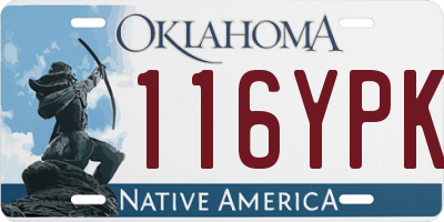 OK license plate 116YPK