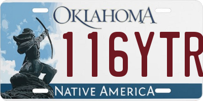 OK license plate 116YTR