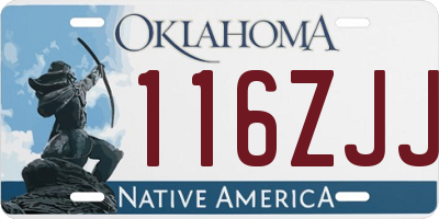 OK license plate 116ZJJ